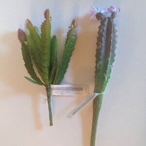 NWT Ashland 2 Spiky Mini Desert Cactus Flower Stems Faux Floral Decor Michaels